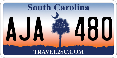 SC license plate AJA480