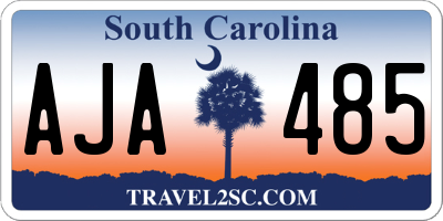 SC license plate AJA485