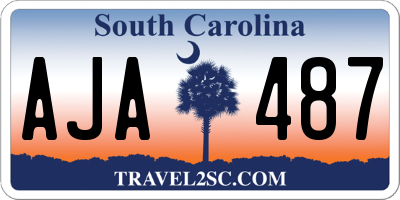 SC license plate AJA487