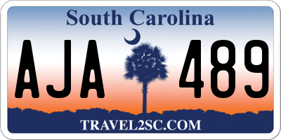 SC license plate AJA489