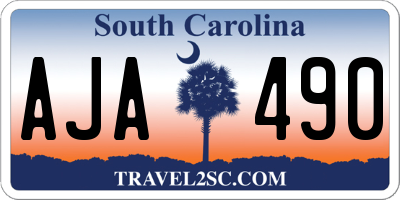 SC license plate AJA490
