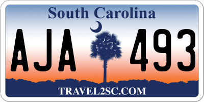 SC license plate AJA493