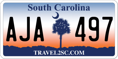 SC license plate AJA497