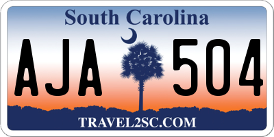 SC license plate AJA504