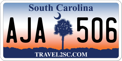 SC license plate AJA506