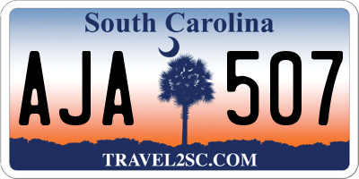 SC license plate AJA507
