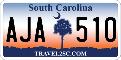 SC license plate AJA510