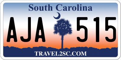 SC license plate AJA515