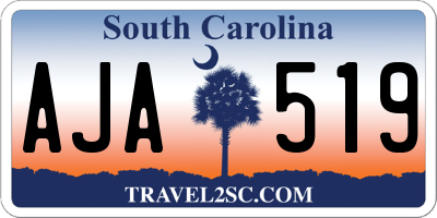 SC license plate AJA519