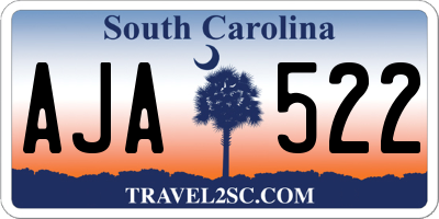 SC license plate AJA522