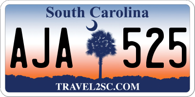 SC license plate AJA525
