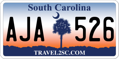 SC license plate AJA526