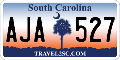 SC license plate AJA527