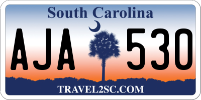SC license plate AJA530