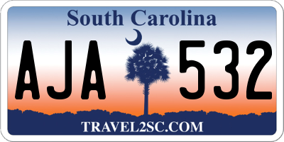 SC license plate AJA532