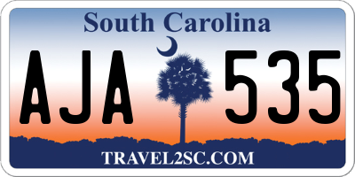 SC license plate AJA535