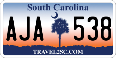 SC license plate AJA538