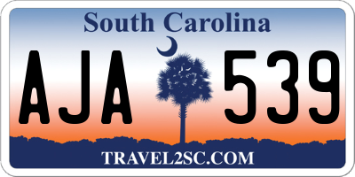 SC license plate AJA539