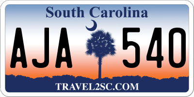 SC license plate AJA540