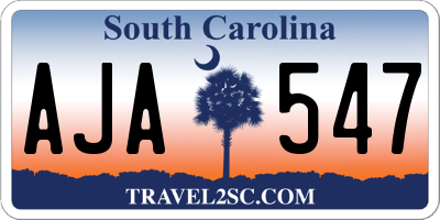 SC license plate AJA547