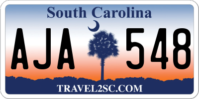 SC license plate AJA548