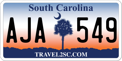 SC license plate AJA549