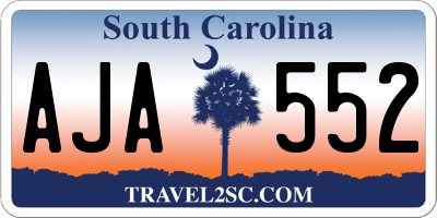 SC license plate AJA552