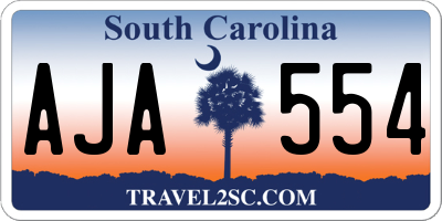 SC license plate AJA554