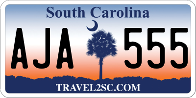 SC license plate AJA555