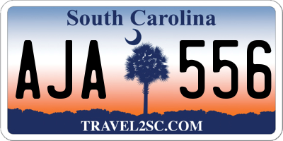 SC license plate AJA556