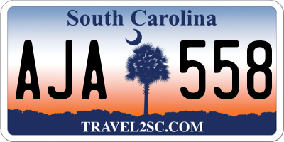 SC license plate AJA558