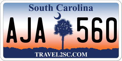 SC license plate AJA560