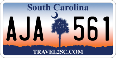 SC license plate AJA561