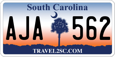 SC license plate AJA562