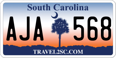SC license plate AJA568