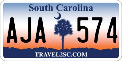 SC license plate AJA574