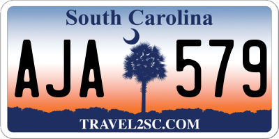 SC license plate AJA579