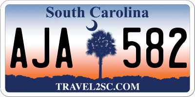 SC license plate AJA582