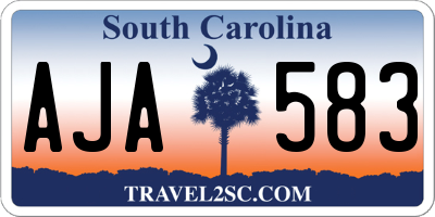 SC license plate AJA583