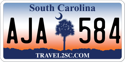 SC license plate AJA584
