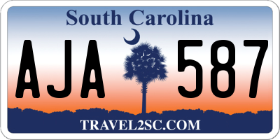 SC license plate AJA587