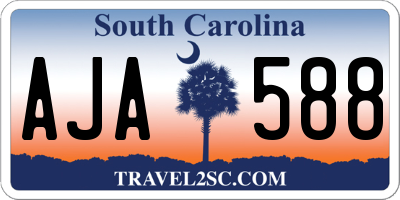 SC license plate AJA588