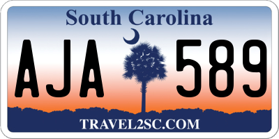 SC license plate AJA589