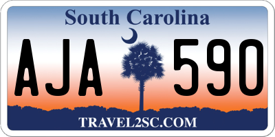SC license plate AJA590