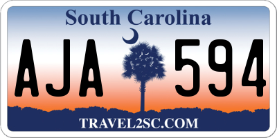 SC license plate AJA594