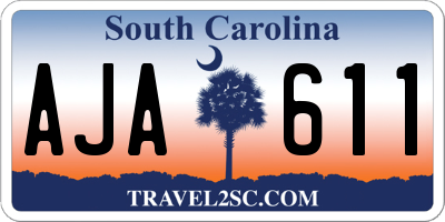 SC license plate AJA611