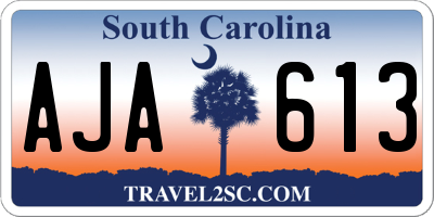 SC license plate AJA613