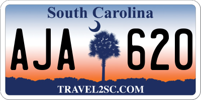 SC license plate AJA620