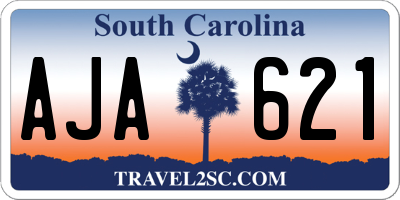SC license plate AJA621
