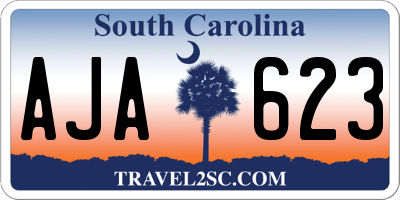 SC license plate AJA623